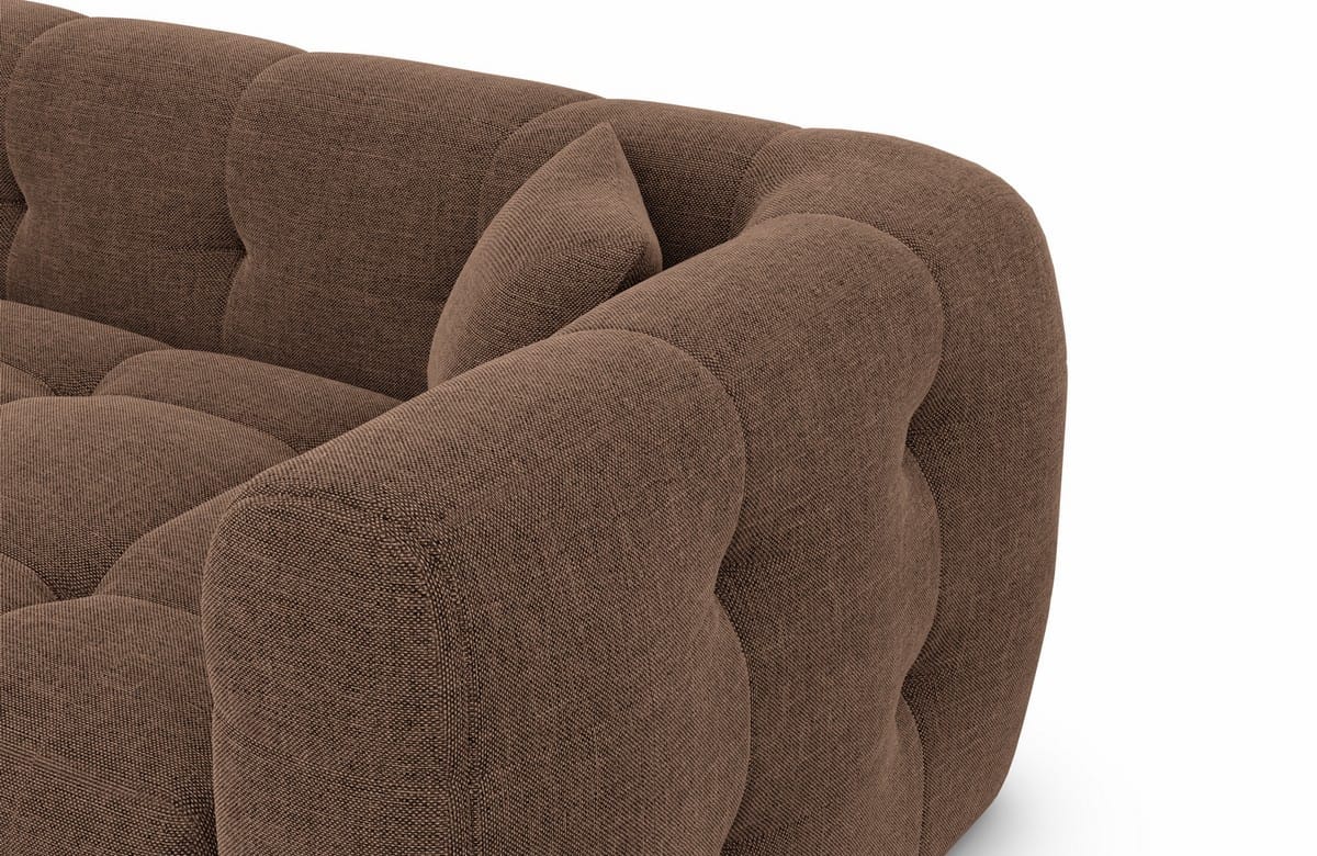 Stoff Ecksofa Sevilla L-Form braun