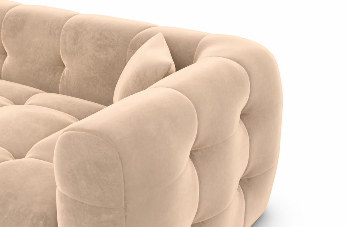 Stoff Ecksofa Sevilla L-Form Beige