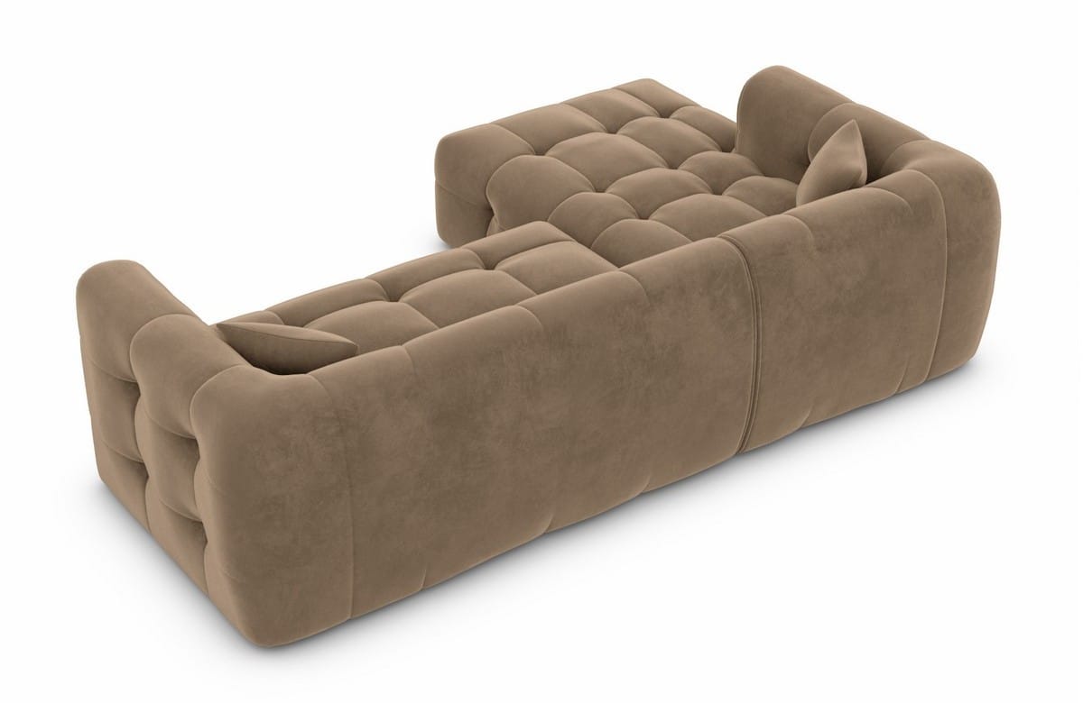 Couch Sevilla L Form in Stoff braun
