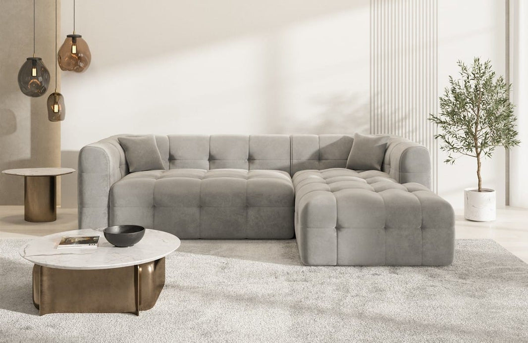 Couch Sevilla L-Form in Stoff