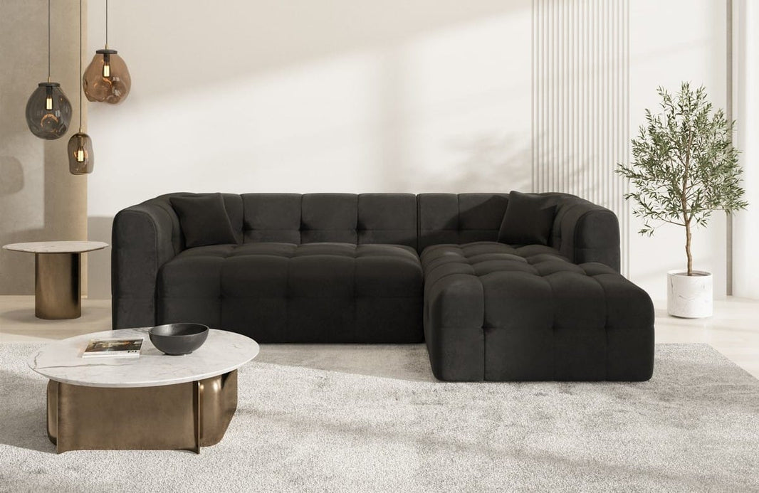 Couch Sevilla L-Form in Stoff
