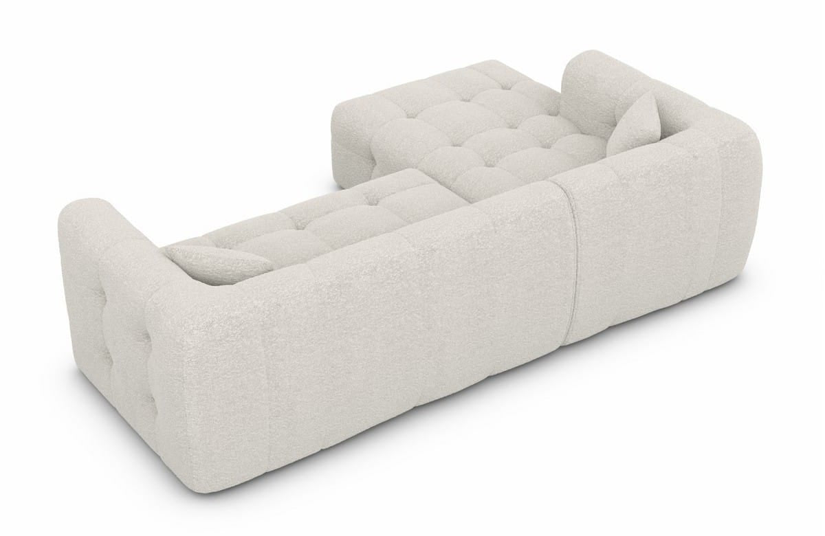 Couch Sevilla L-Form in Stoff Pearl