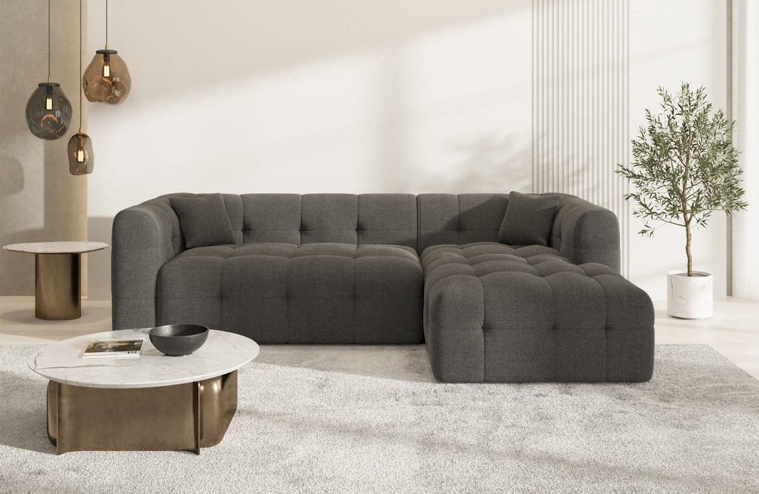 Couch Sevilla L-Form in Stoff