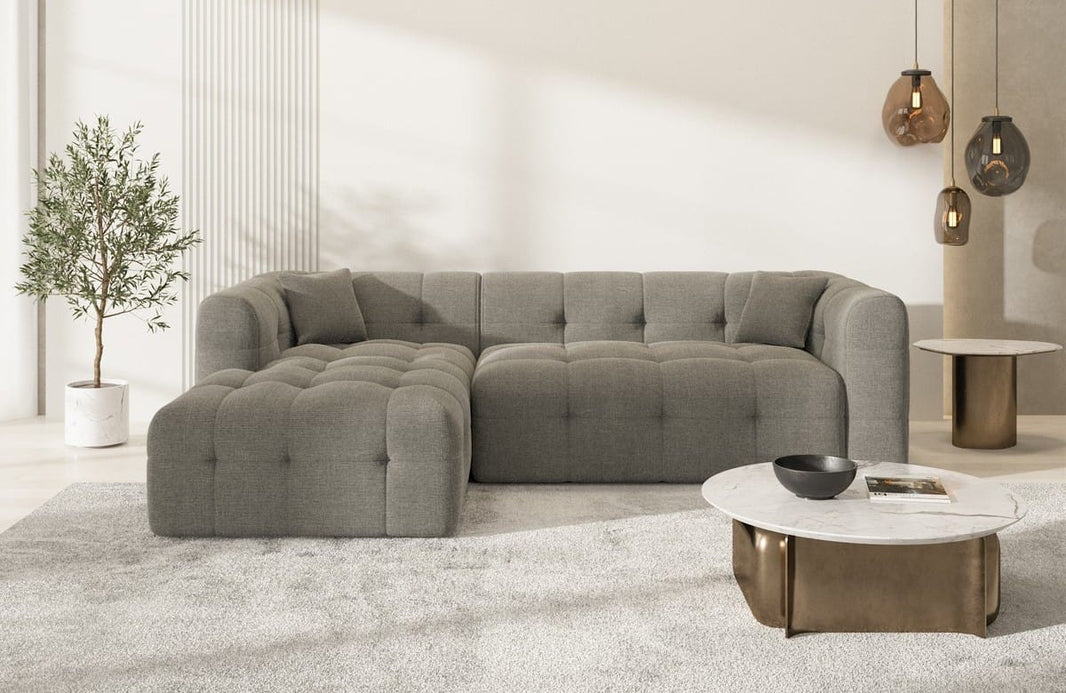 Couch Sevilla L-Form in Stoff