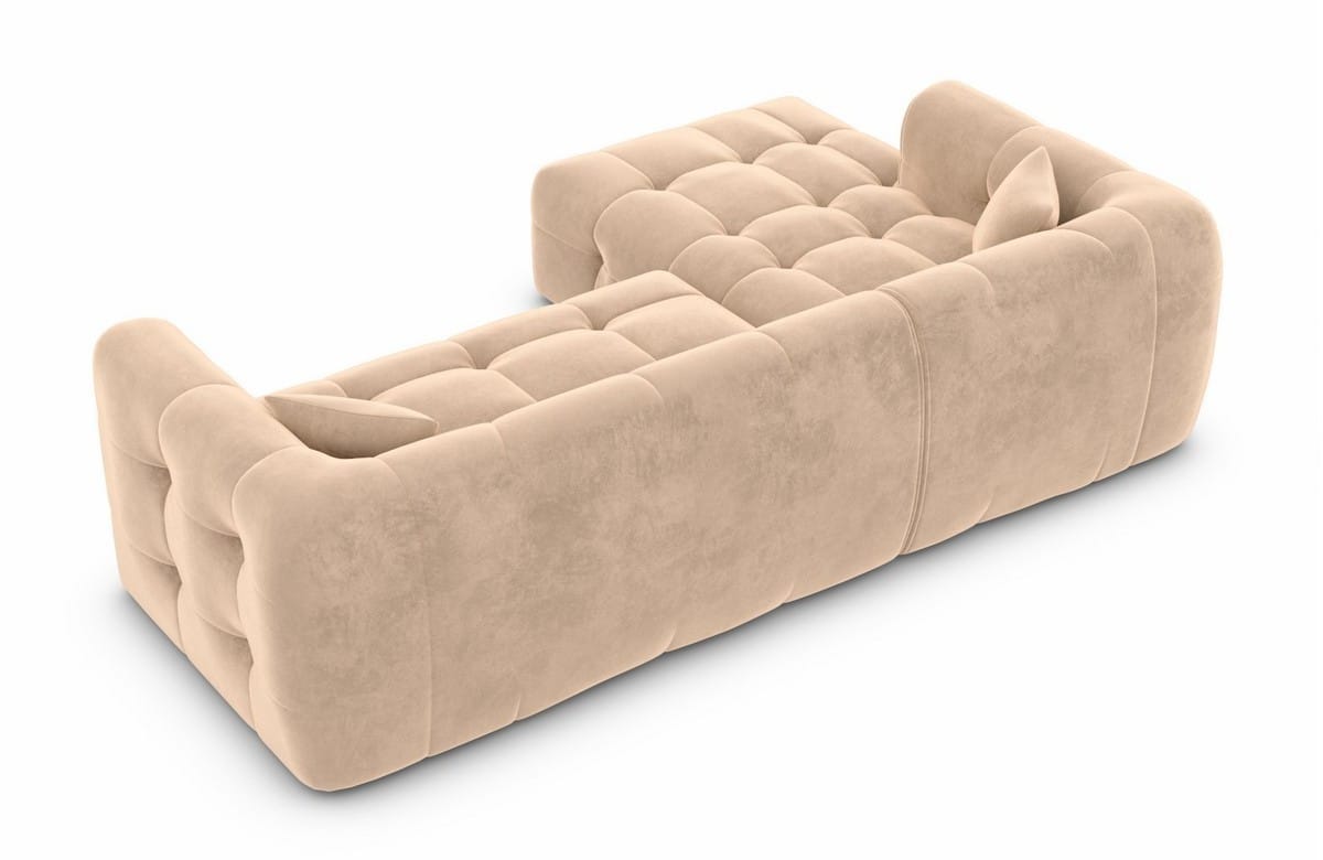 Couch Sevilla L-Form in Stoff Beige