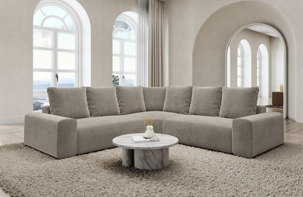 Couch Gomera L-Form in Stoff