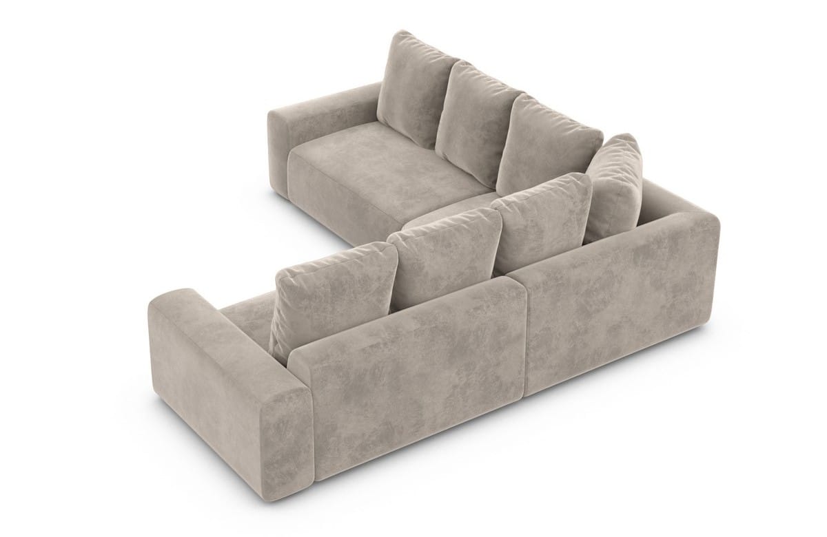 Couch Gomera L-Form in Stoff Sand