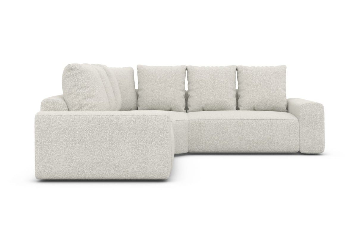 Couch Gomera L-Form in Stoff Pearl