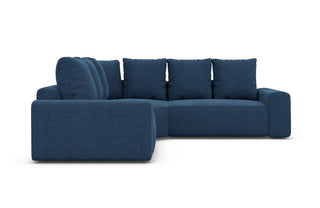 Couch Gomera L-Form in Stoff Blau
