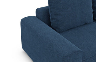 Couch Gomera L-Form in Stoff Blau