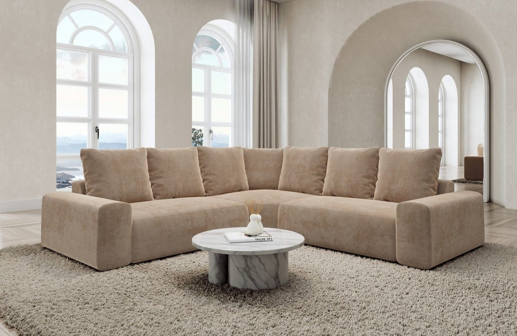 Couch Gomera L-Form in Stoff
