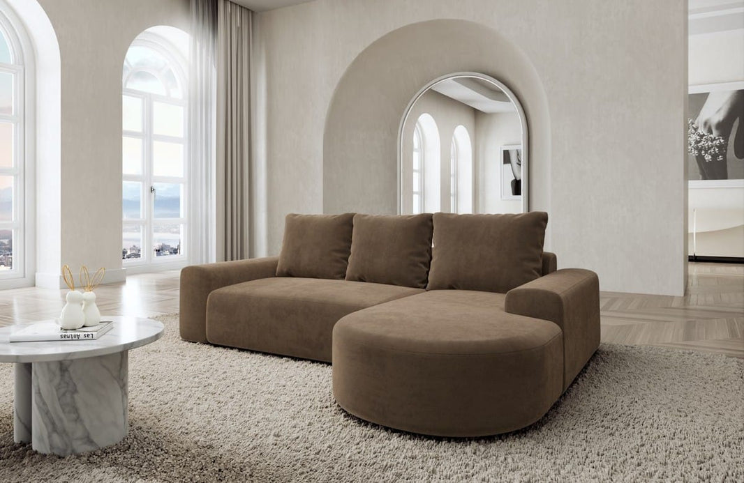 Couch Gomera L-Form in Stoff Kurz