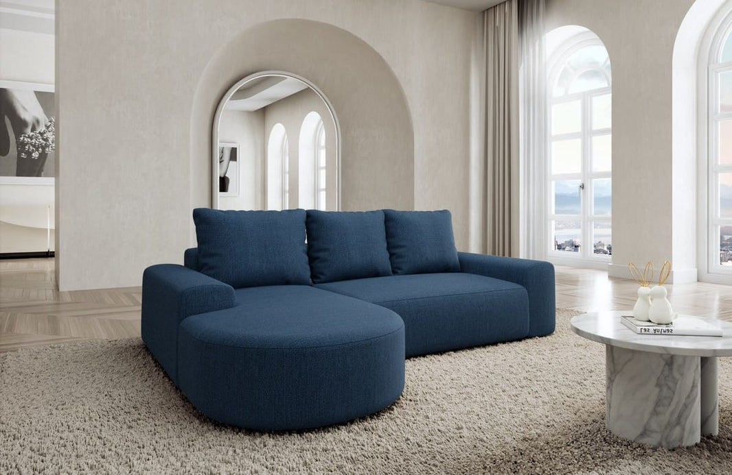 Couch Gomera L-Form in Stoff Kurz