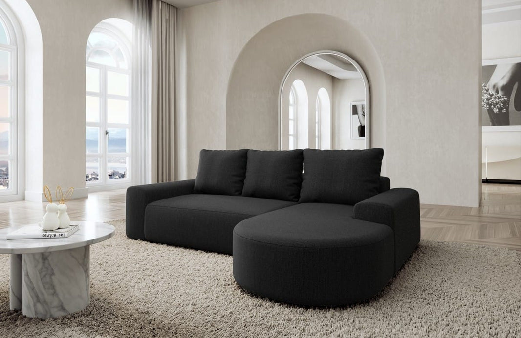 Couch Gomera L-Form in Stoff Kurz