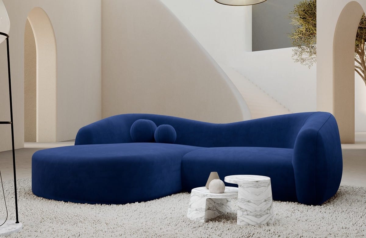 Stoff Ecksofa Murcia L-Form Kurz