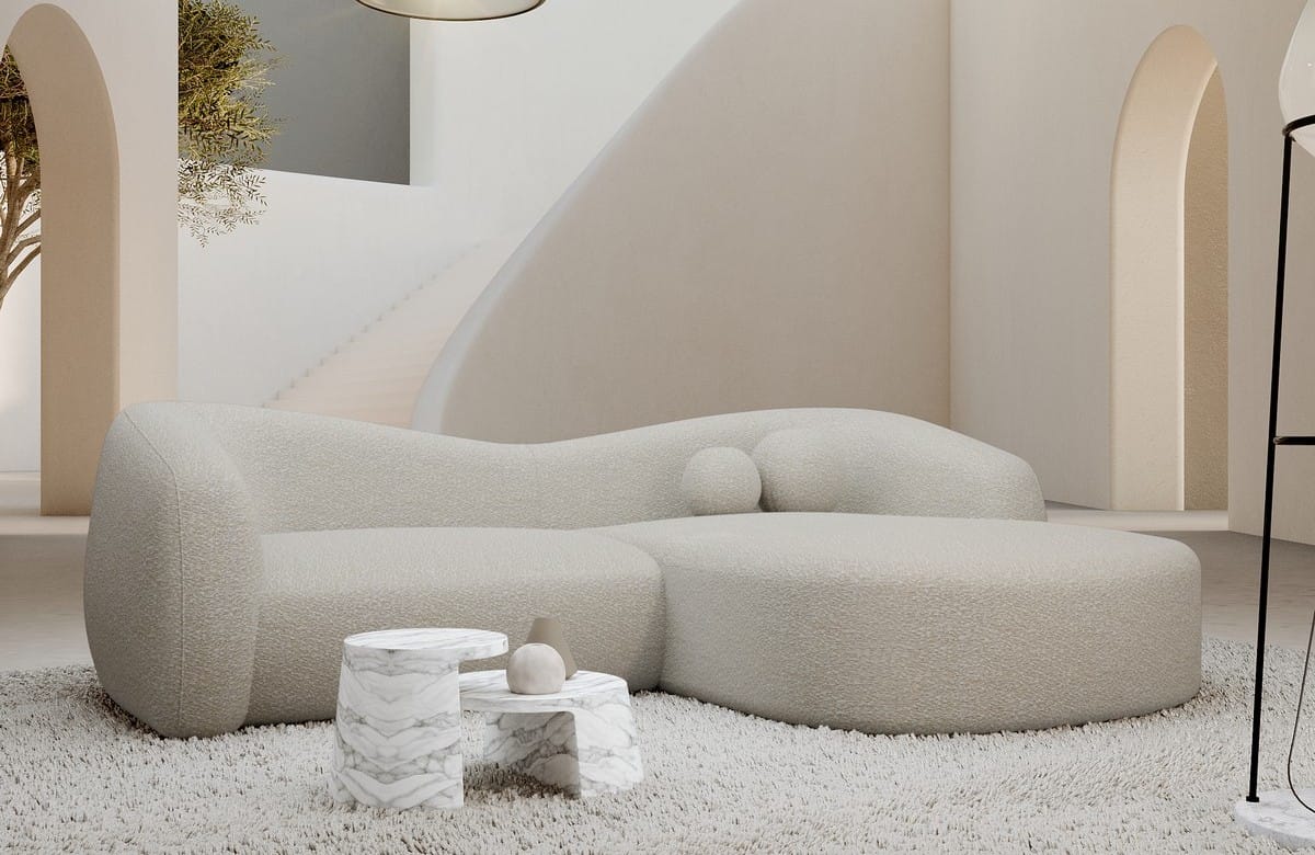 Stoff Ecksofa Murcia L-Form Kurz