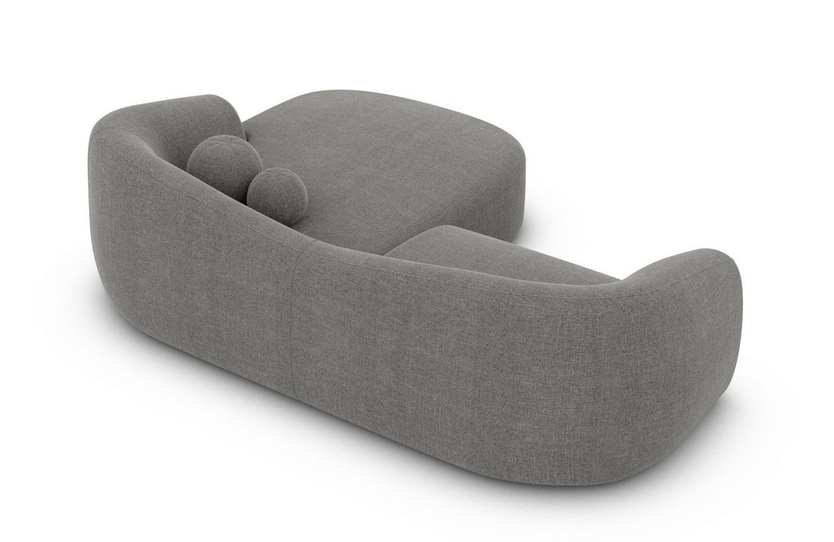 Ecksofa Murcia L Form aus Stoff dunkelgrau