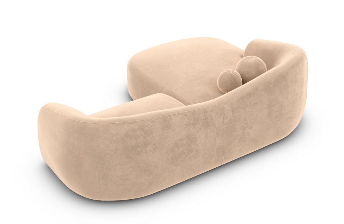 Ecksofa Murcia L-Form aus Stoff Beige