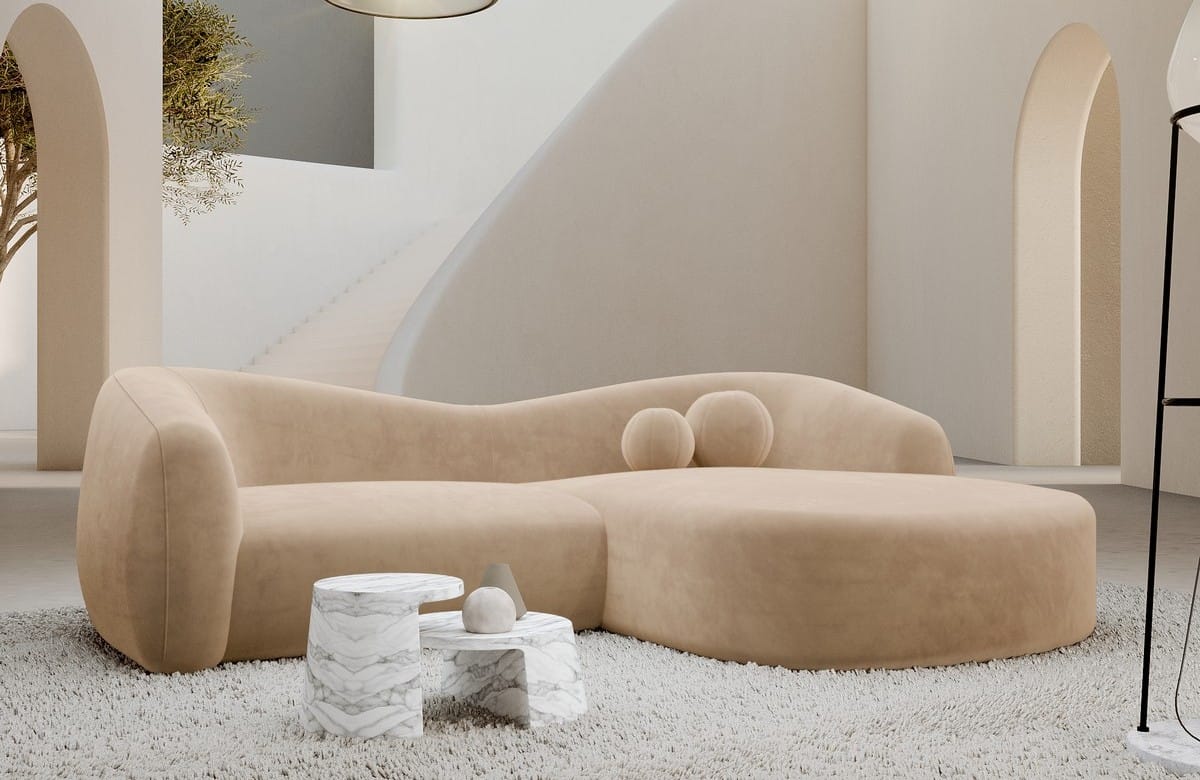 Stoff Ecksofa Murcia L-Form Kurz