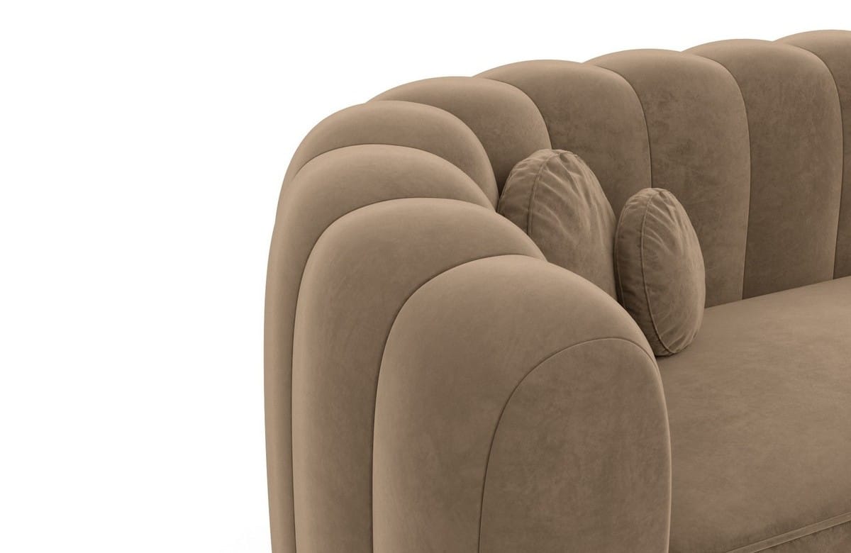 Stoff Ecksofa Almeria L-Form Braun