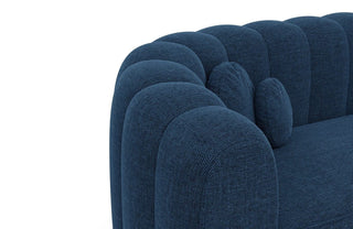 Stoff Ecksofa Almeria L-Form Blau