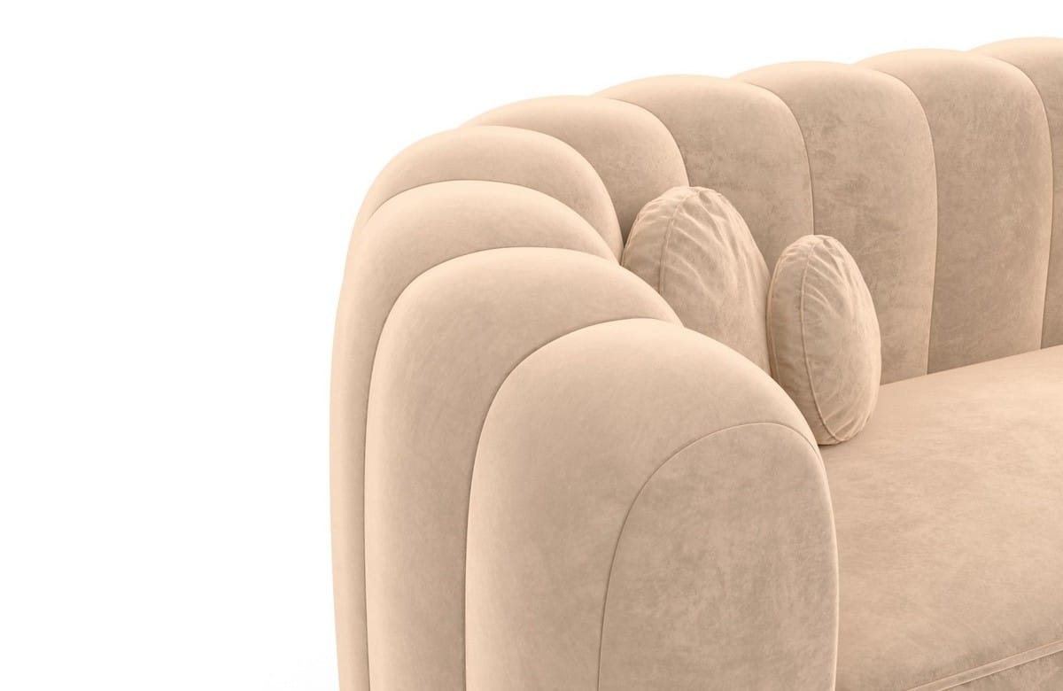 Stoff Ecksofa Almeria L Form Beige