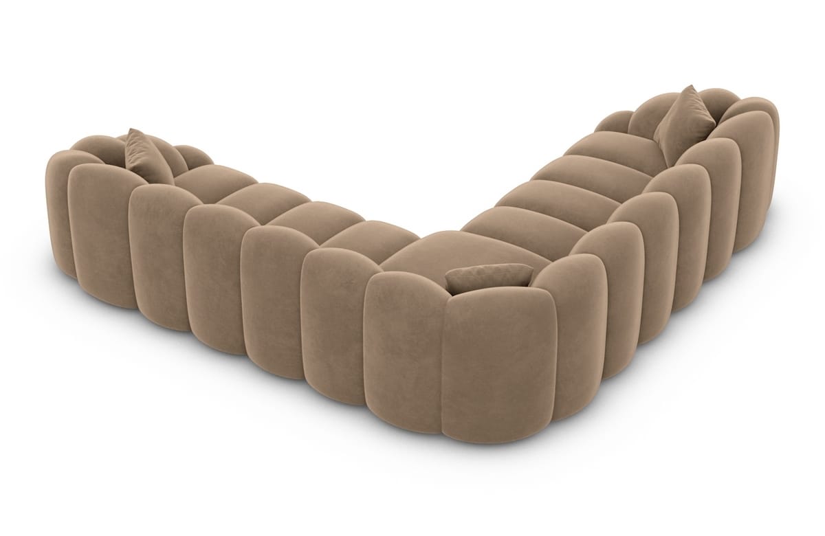 Ecksofa Rajada L-Form Stoff Braun