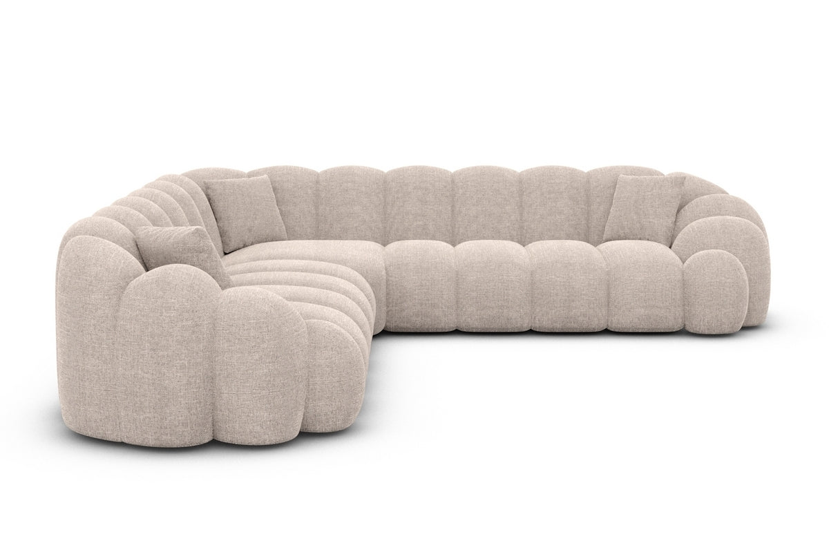 Ecksofa Rajada L-Form Stoff Beige