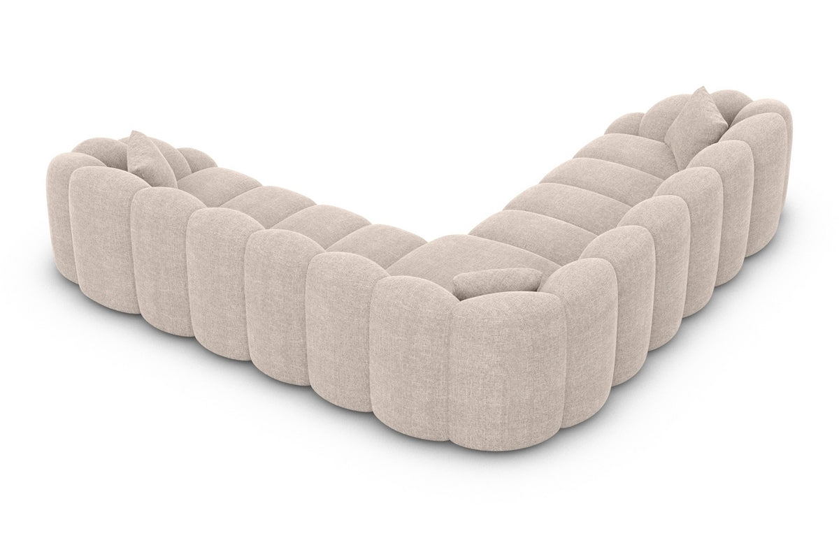 Ecksofa Rajada L-Form Stoff Beige