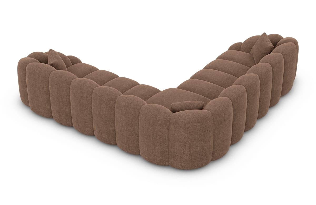 Ecksofa Rajada L-Form Stoff Braun
