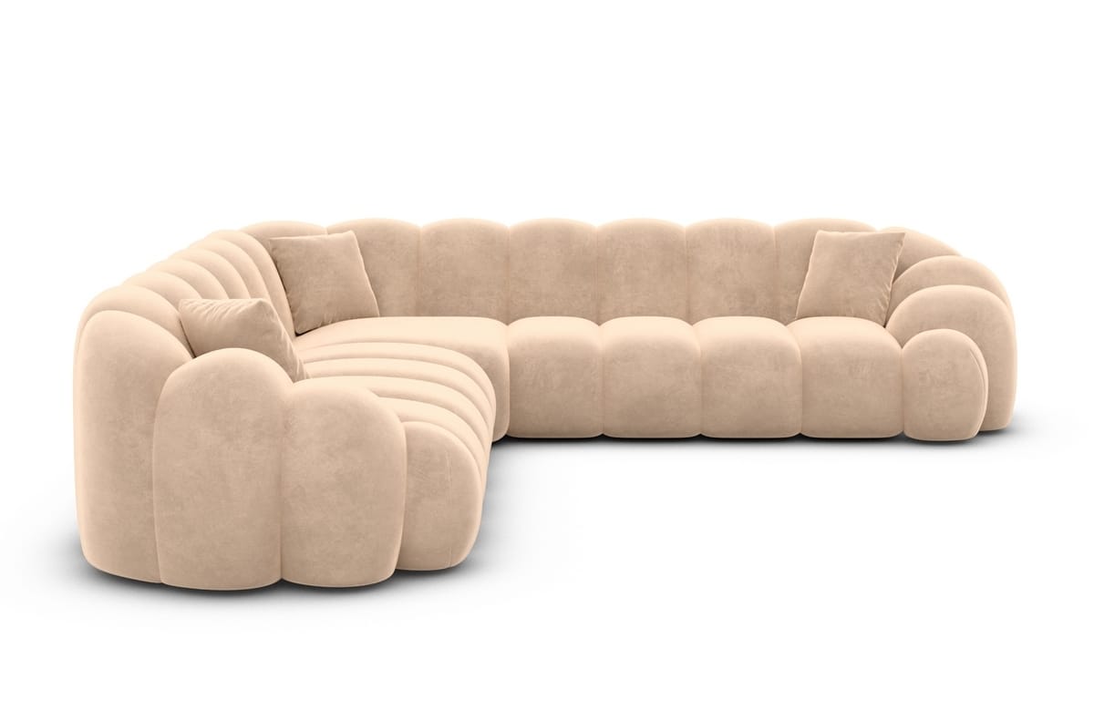 Ecksofa Rajada L-Form Stoff Beige