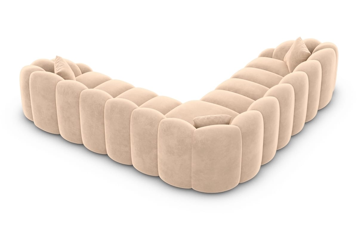 Ecksofa Rajada L-Form Stoff Beige