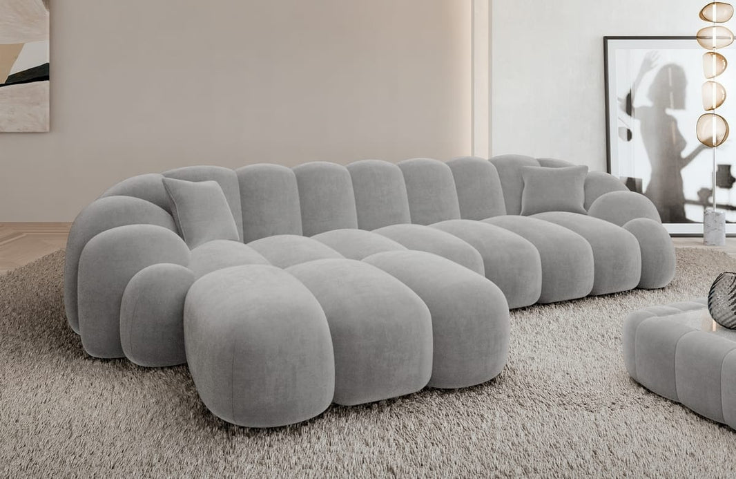 Couch Rajada L Form in Stoff