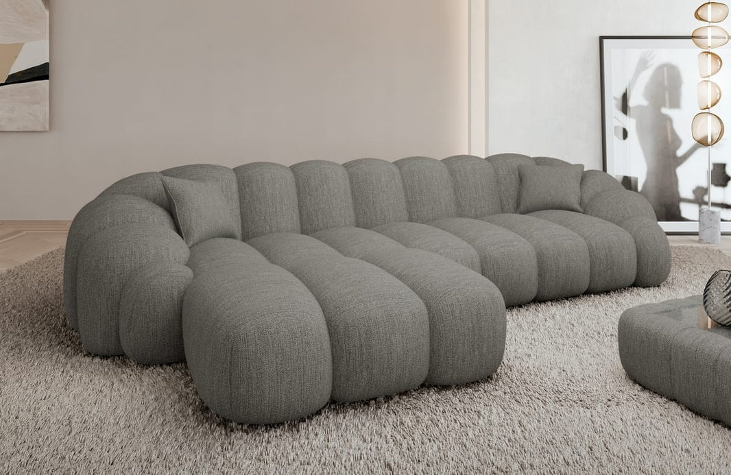 Couch Rajada L Form in Stoff