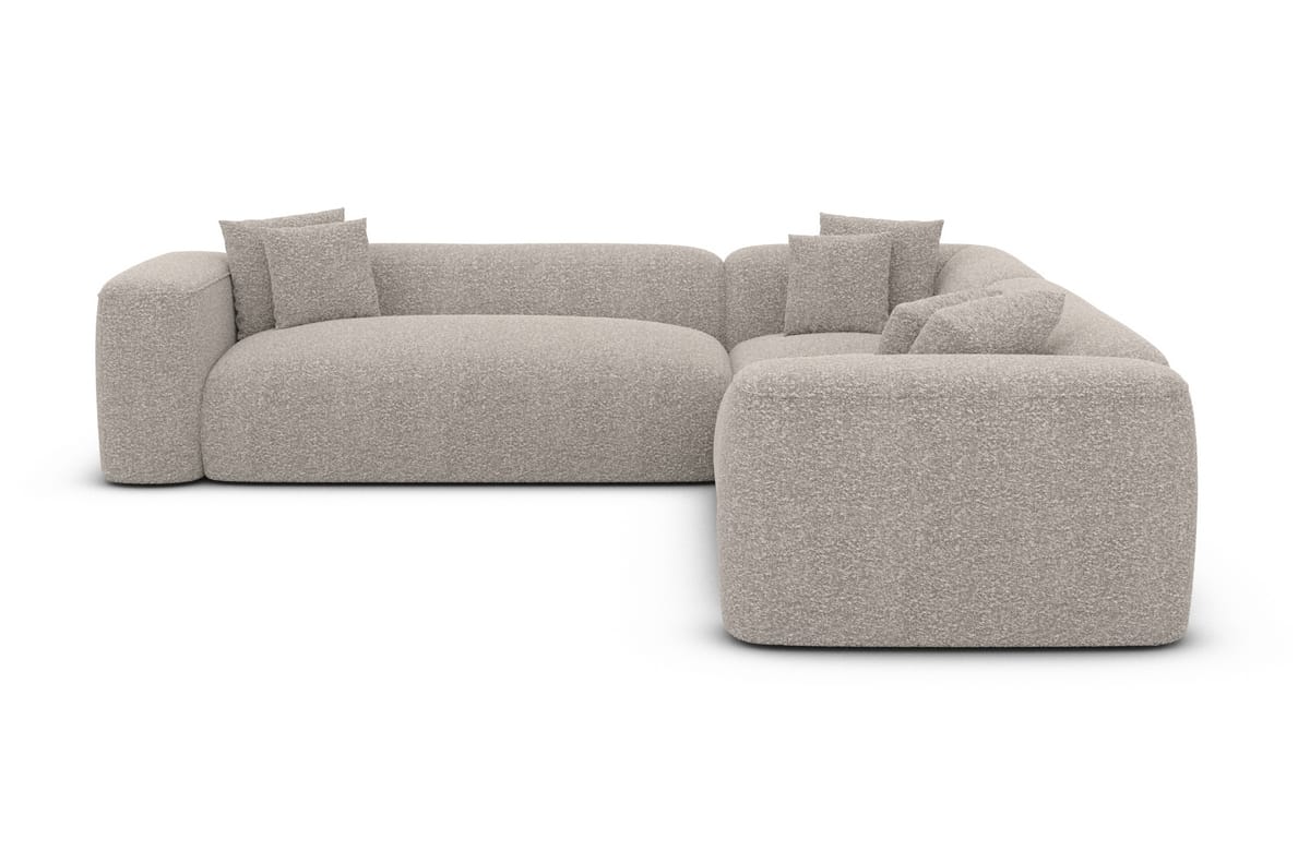 Stoff Ecksofa Alcudia L-Form Pearl