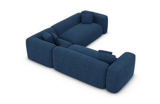 Stoff Ecksofa Alcudia L-Form Blau