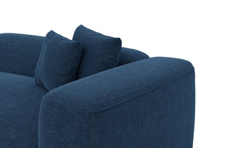 Stoff Ecksofa Alcudia L-Form Blau