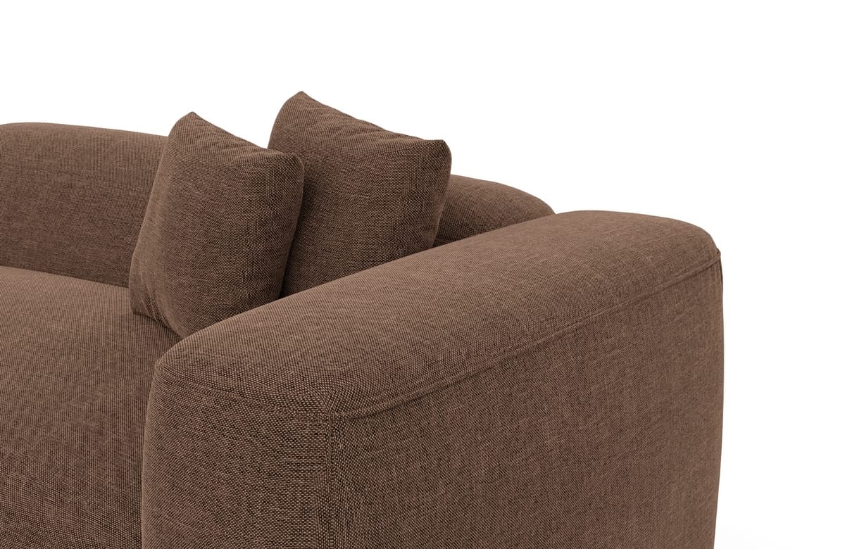 Stoff Ecksofa Alcudia L-Form braun
