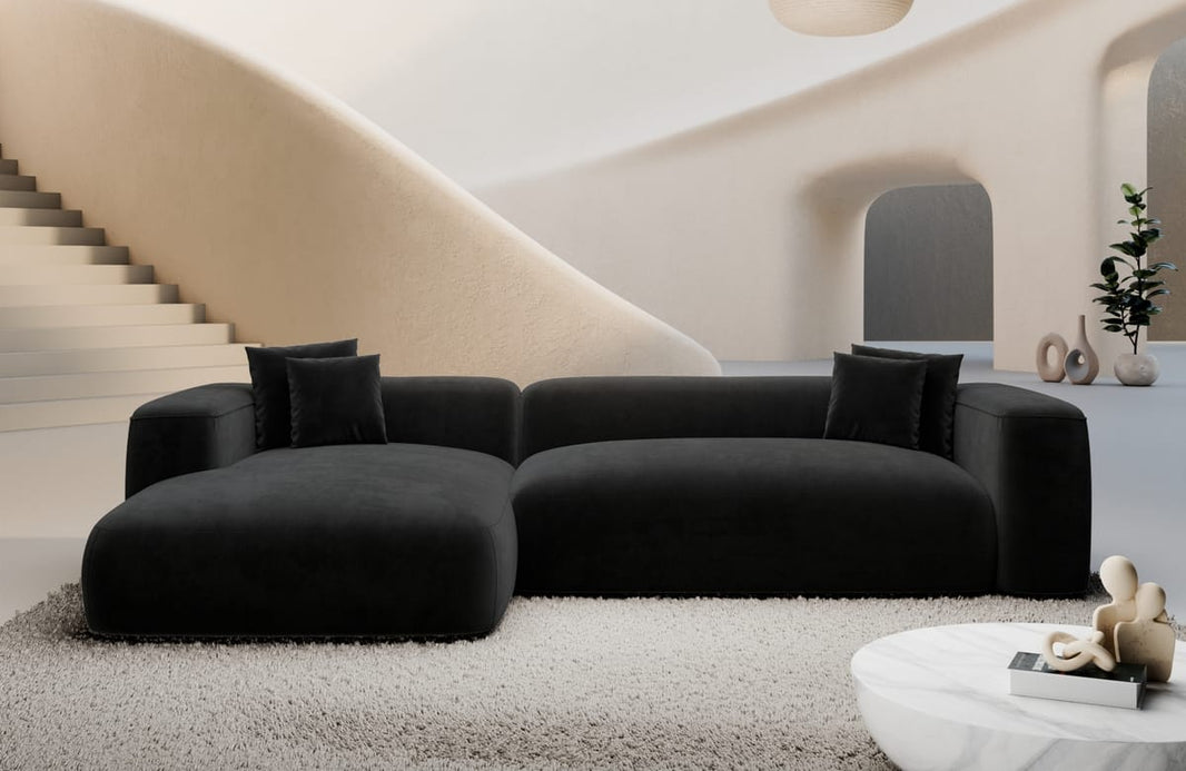 Couch Alcudia L-Form in Stoff