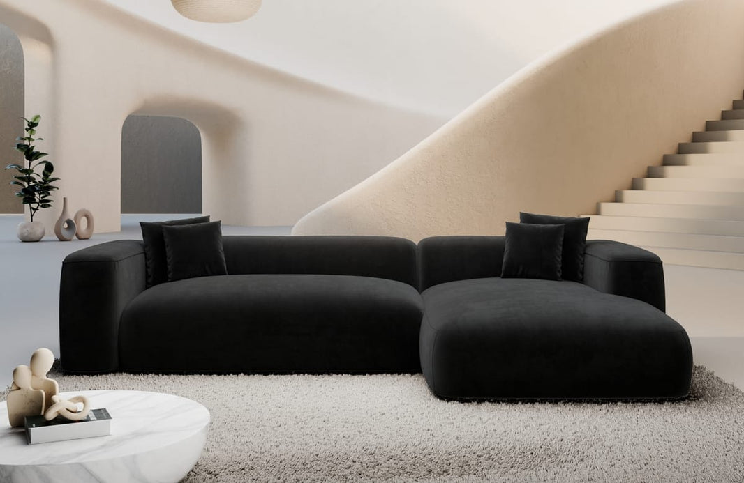 Couch Alcudia L-Form in Stoff
