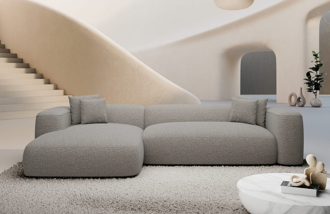 Couch Alcudia L-Form in Stoff