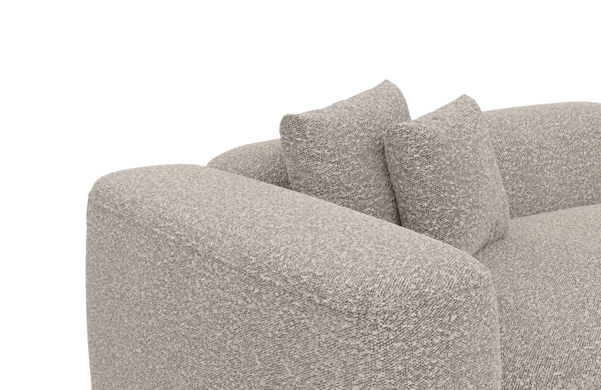 Couch Alcudia L-Form in Stoff Pearl