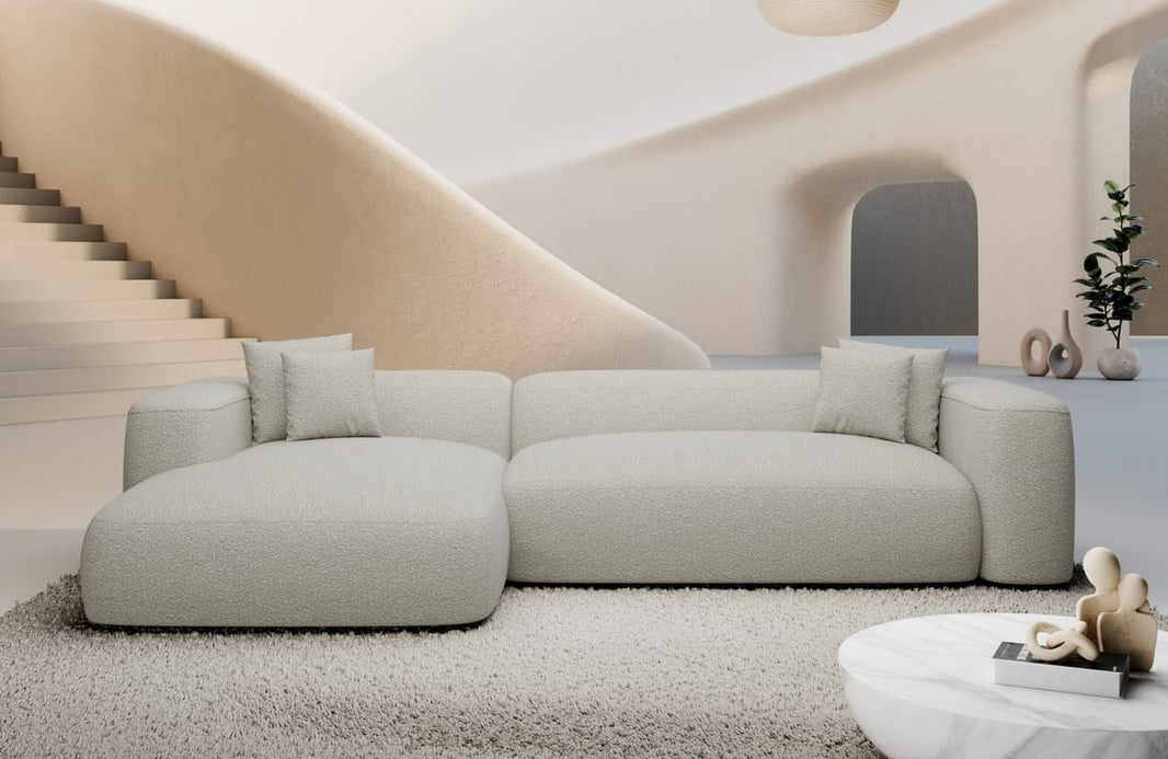Couch Alcudia L-Form in Stoff