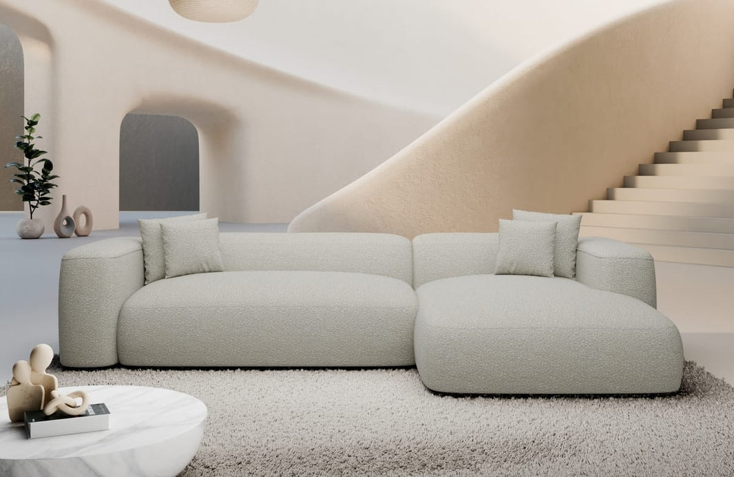 Couch Alcudia L-Form in Stoff