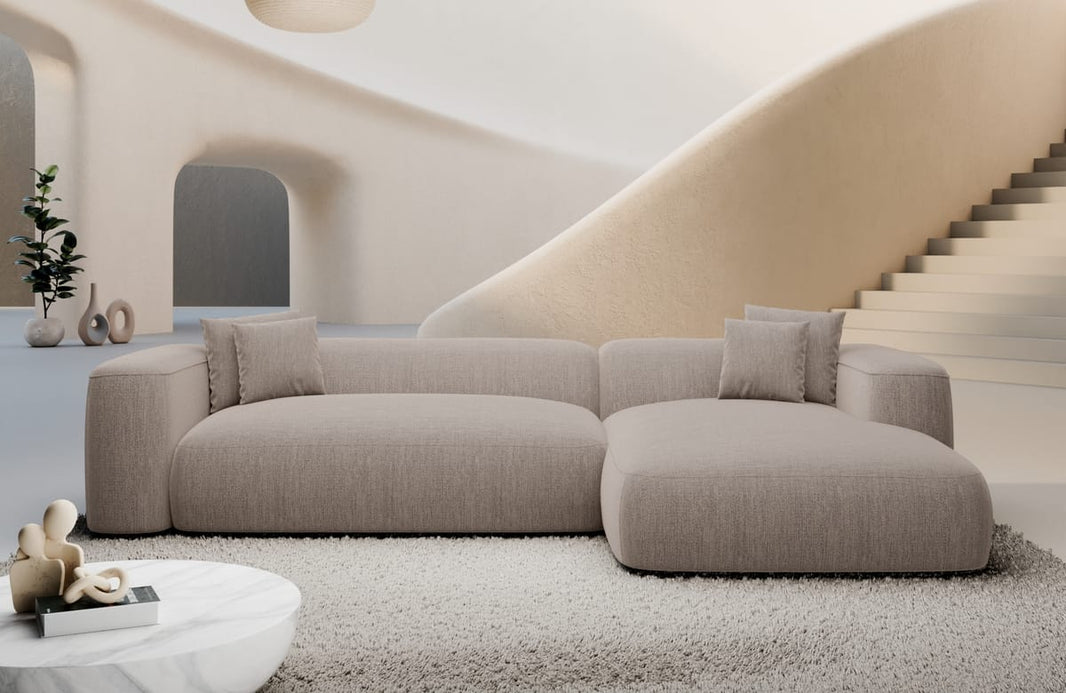 Couch Alcudia L-Form in Stoff