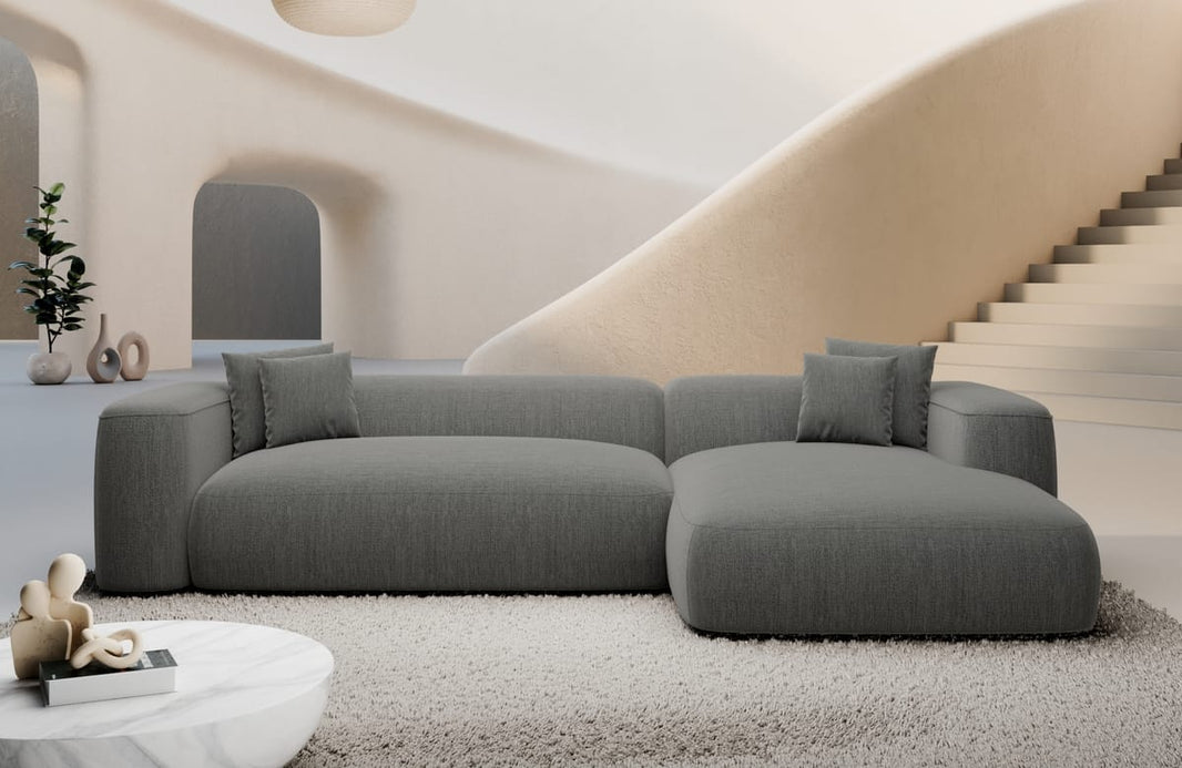 Couch Alcudia L-Form in Stoff