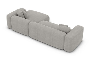 Couch Alcudia L-Form in Stoff Hellgrau