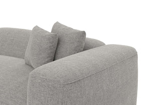 Couch Alcudia L-Form in Stoff Hellgrau