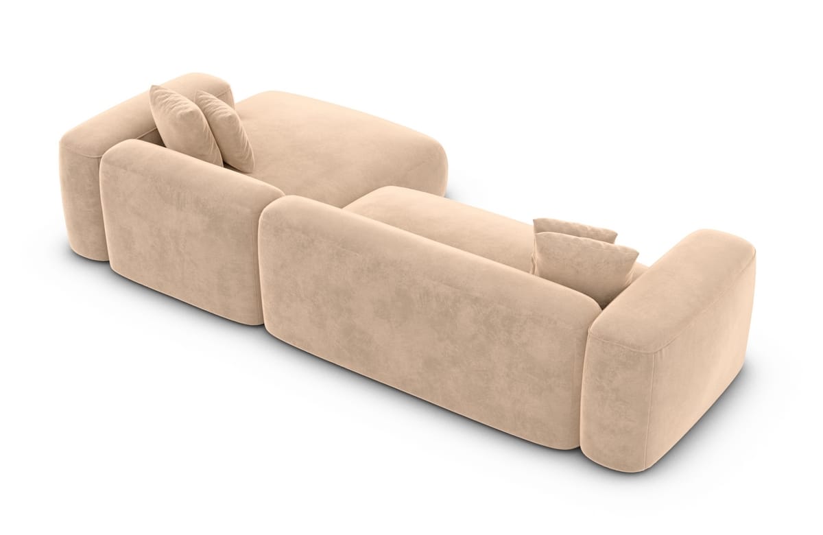 Couch Alcudia L-Form in Stoff Beige