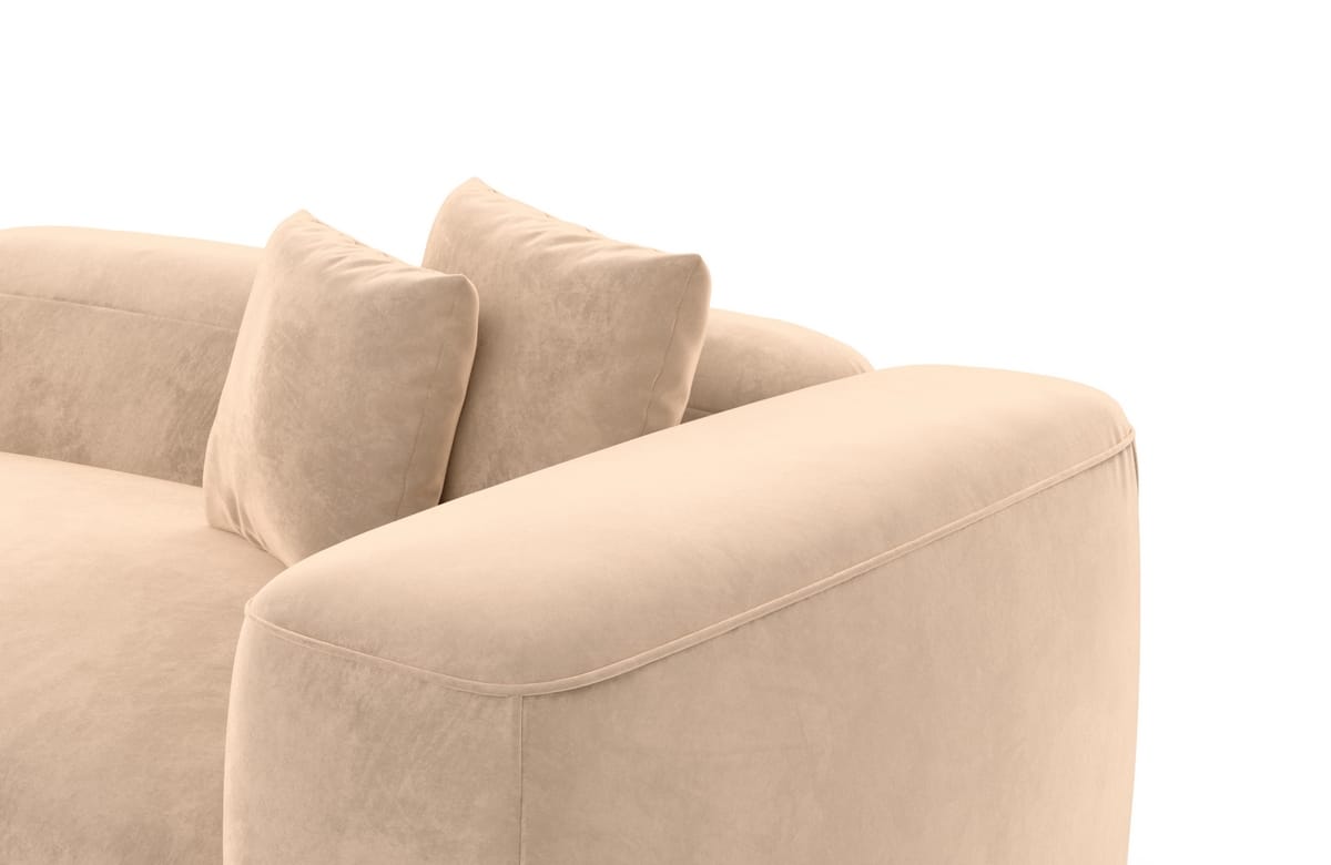 Couch Alcudia L-Form in Stoff Beige